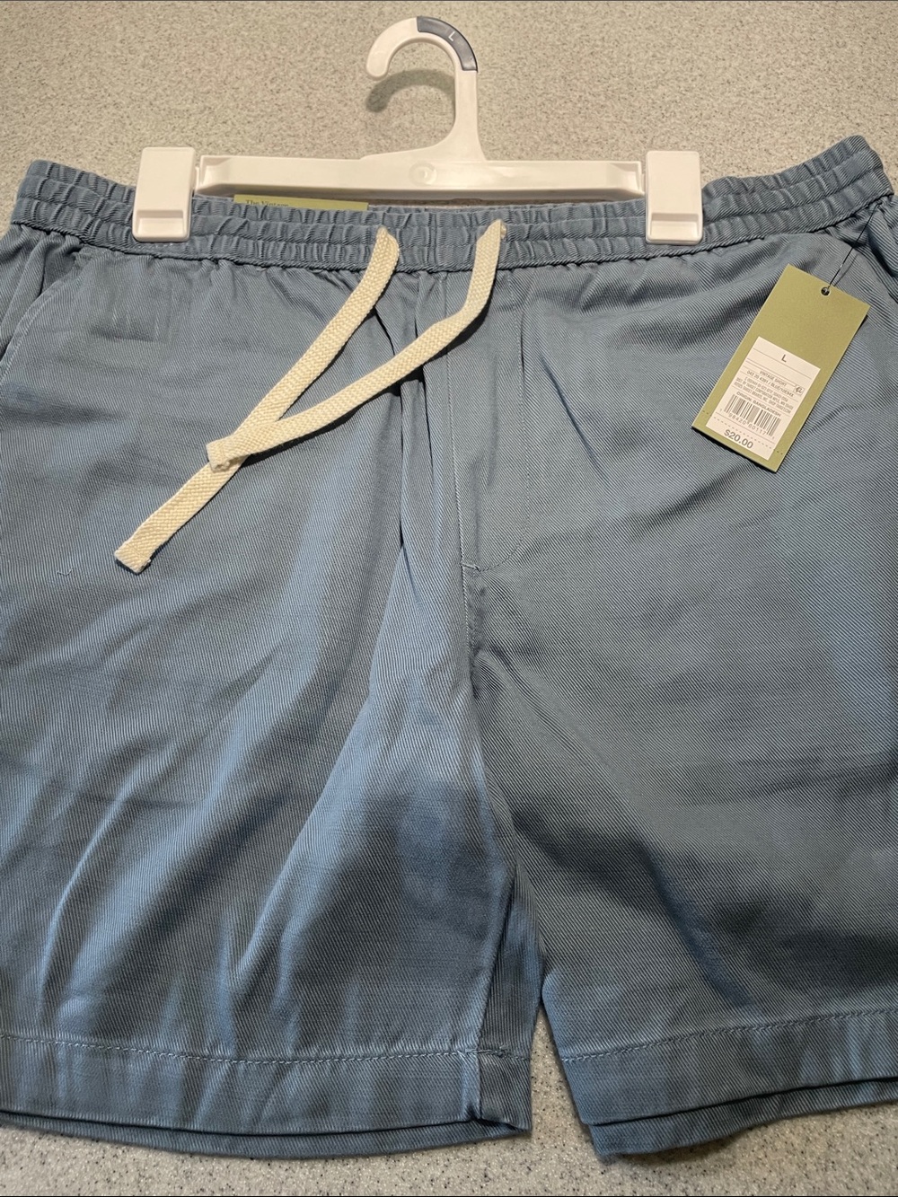 Casual Slate Blue Drawstring Shorts